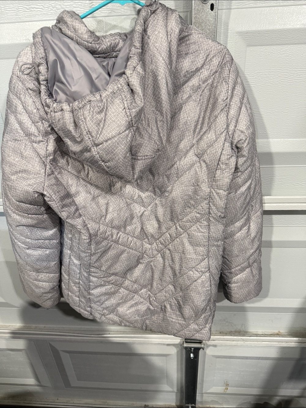 Xersion Light Gray Quilted Hooded Jacket - Picture 5 of 5